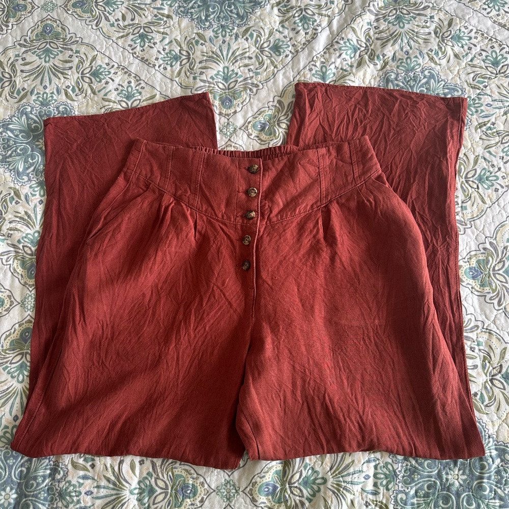 Express wide leg linen pants